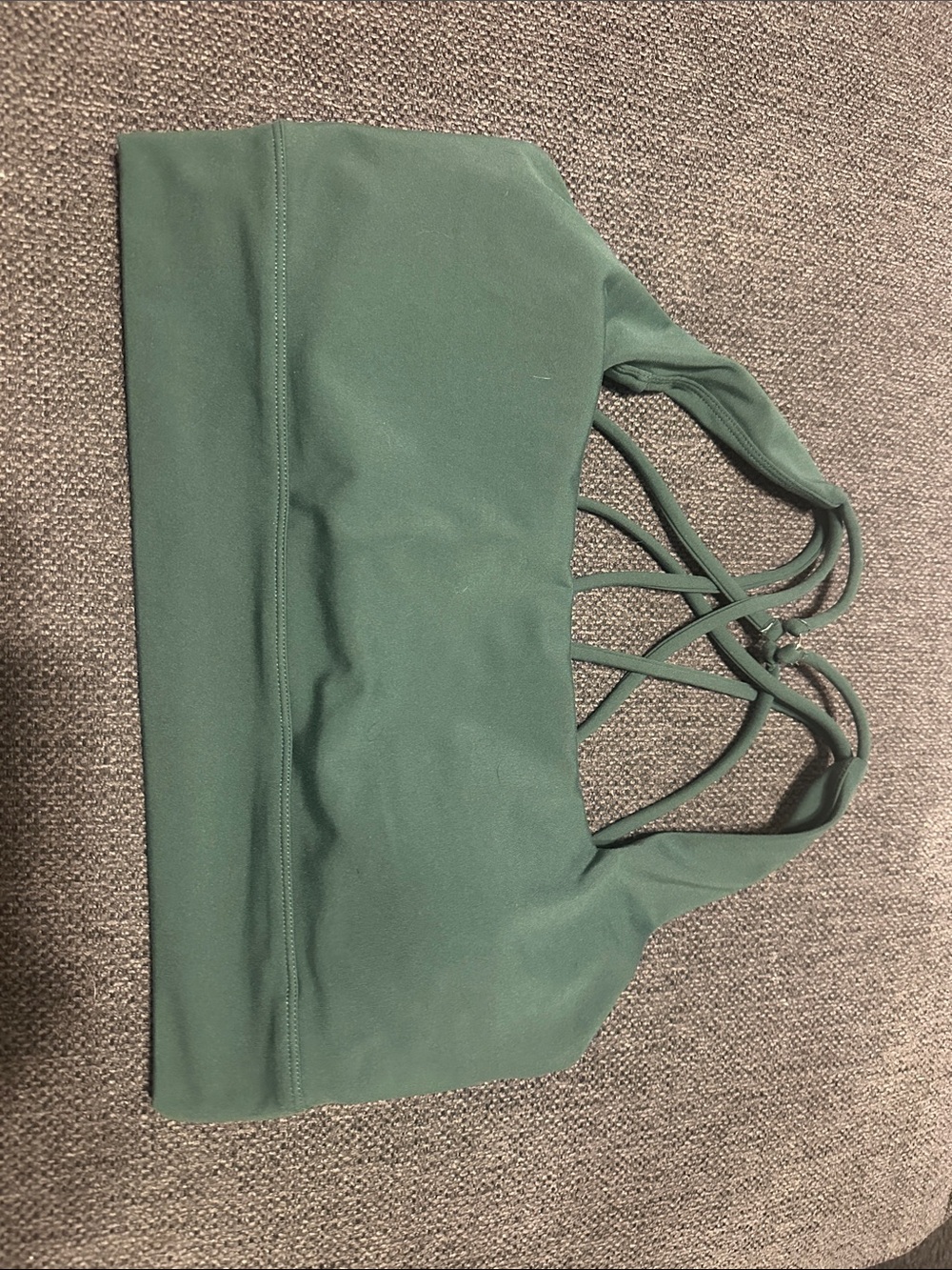 Green Women's Cross-Strap Sports Bra